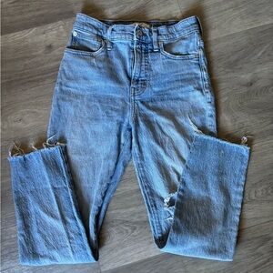 Madewell the perfect vintage Light Blue Cropped Women's Jeans size 25